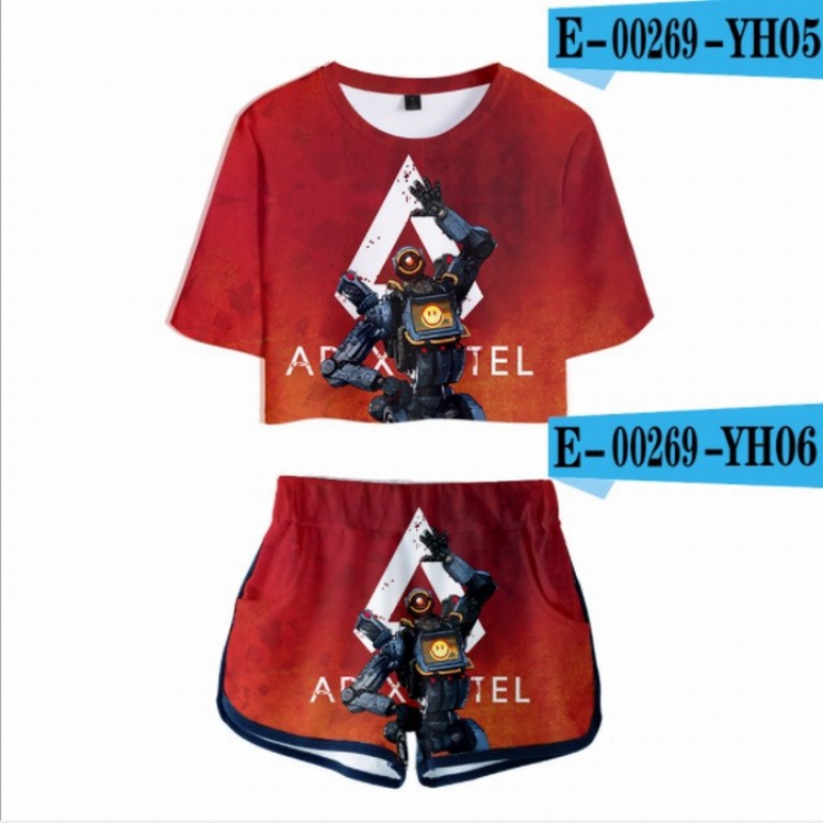 Apex Legends Women's two-piece short-sleeved T-shirt shorts price for 2 set 6 sizes from  XS-XXL E-00269