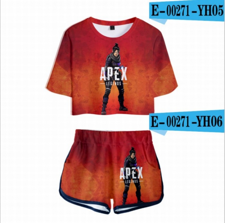 Apex Legends Women's two-piece short-sleeved T-shirt shorts price for 2 set 6 sizes from  XS-XXL E-00271