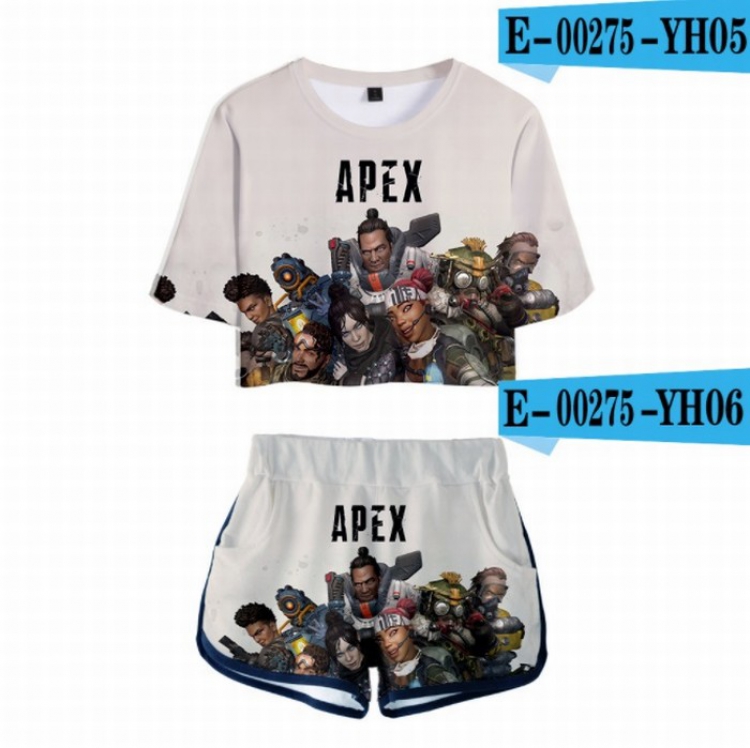 Apex Legends Women's two-piece short-sleeved T-shirt shorts price for 2 set 6 sizes from  XS-XXL E-00275