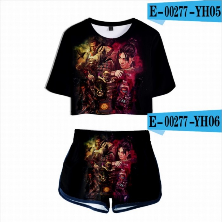 Apex Legends Women's two-piece short-sleeved T-shirt shorts price for 2 set 6 sizes from  XS-XXL E-00277