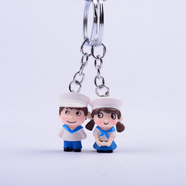 Cute Q version cartoon character Couple Keychain pendant price for 2 pcs Style 16