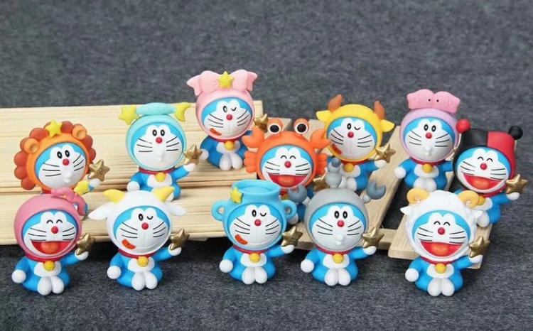 Doraemon Jingle cat a set of 12 Boxed Figure Decoration