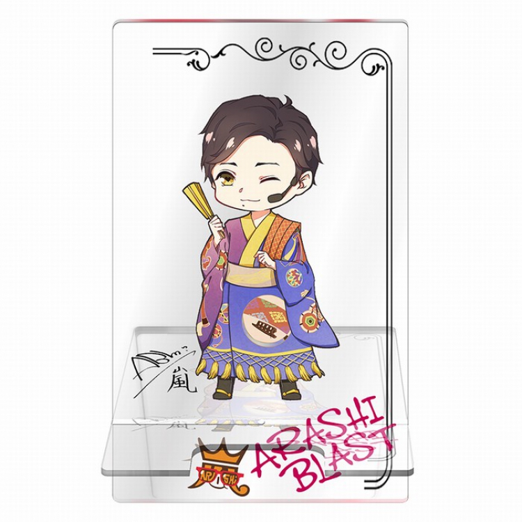 ARASHI Around the star series Transparent acrylic Mobile phone holder 13CM Style E