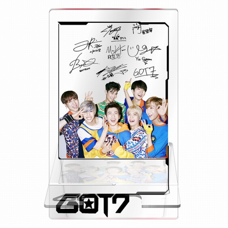 GOT 7 Around the star series Transparent acrylic Mobile phone holder 13CM Style C