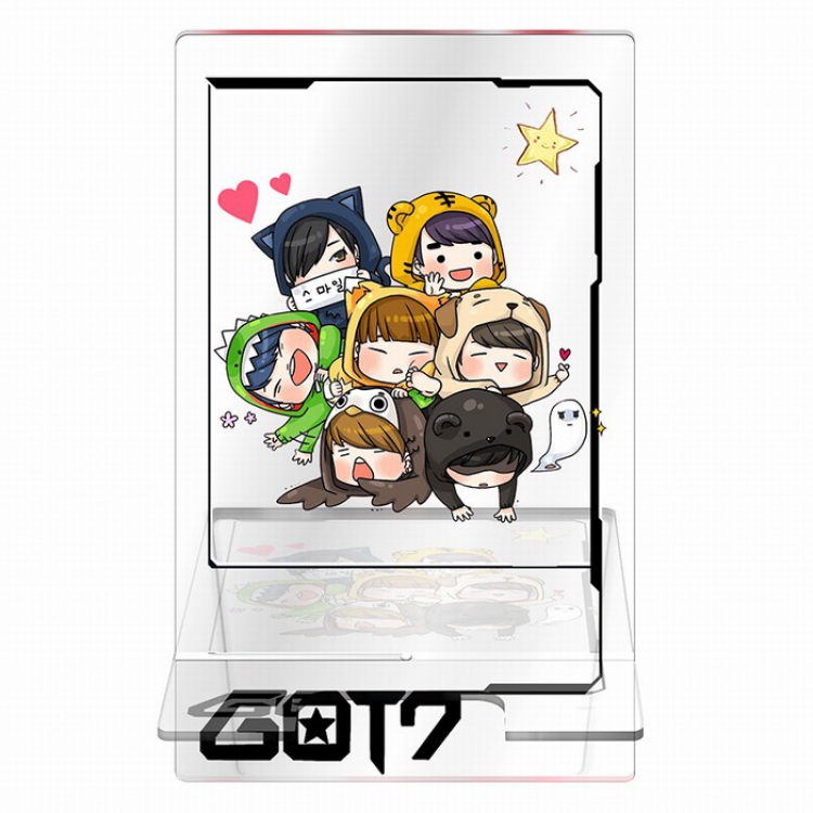 GOT 7 Around the star series Transparent acrylic Mobile phone holder 13CM Style A