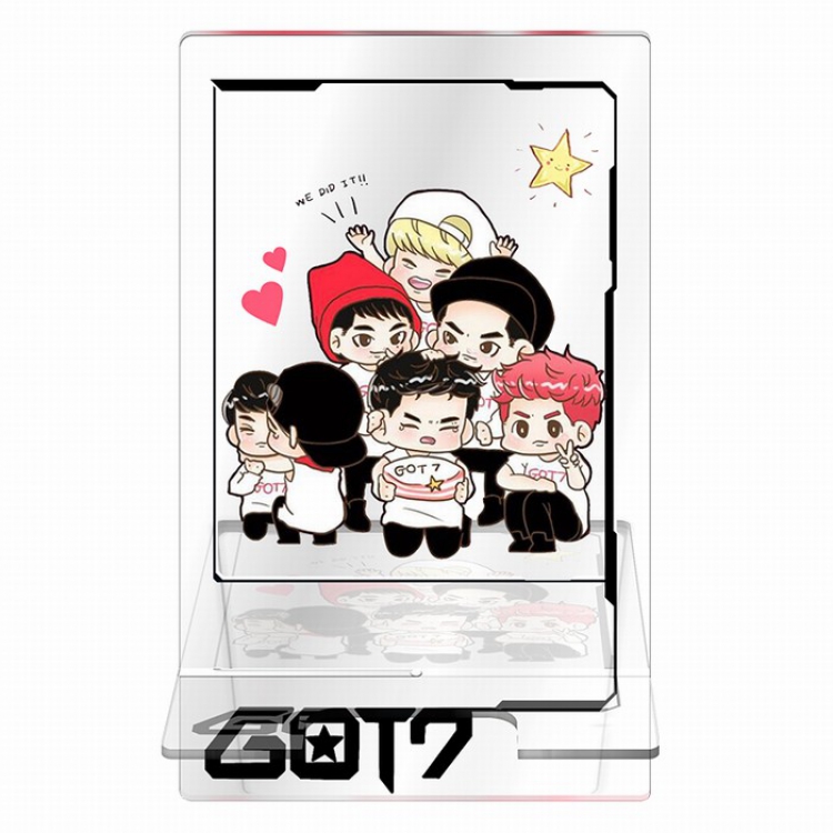 GOT 7 Around the star series Transparent acrylic Mobile phone holder 13CM Style D