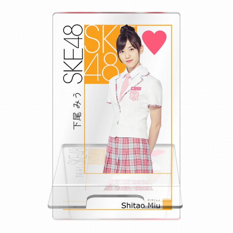 SKE48 Around the star series Transparent acrylic Mobile phone holder 13CM Style E