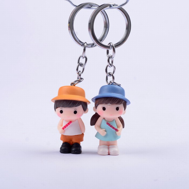 Cute Q version cartoon character Couple Keychain pendant price for 2 pcs Style U