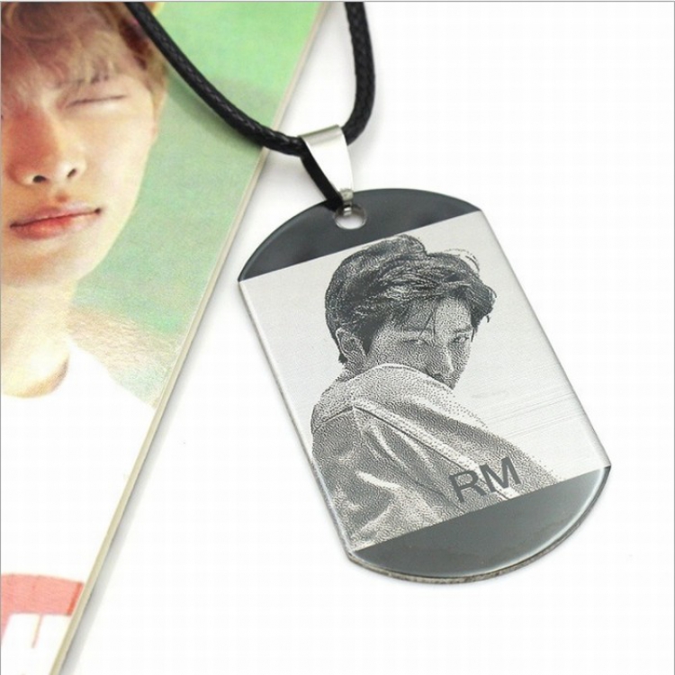 BTS photo Square card Necklace pendant price for 5 pcs 45 5CM Style D