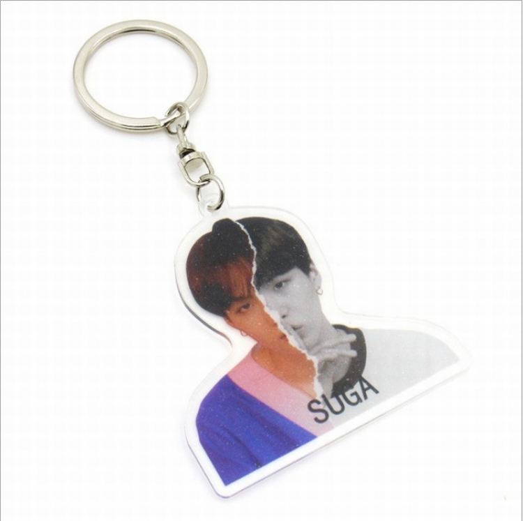 BTS Acrylic Key Chain pendant 11X6CM 10G price for 5 pcs Style C