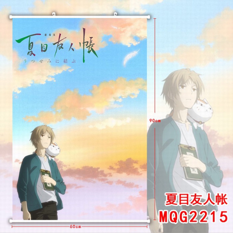 Natsume_Yuujintyou White plastic pole cloth painting Wall Scroll 60X90CM MQG2215