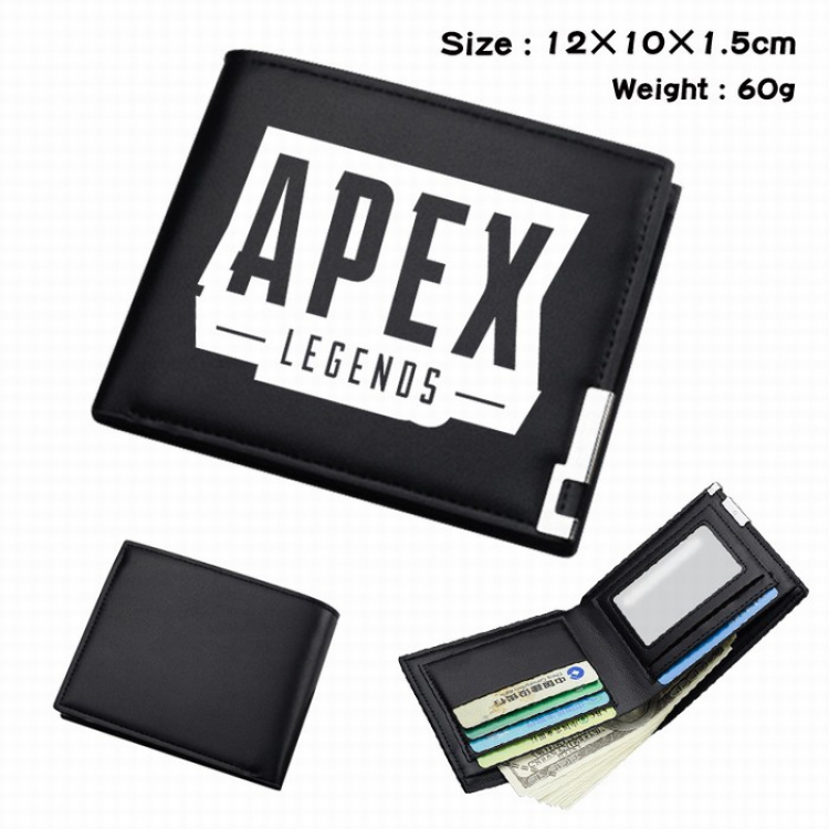 Apex Legends Short Folding Leather Wallet Purse 12X10X1.5CM Style A