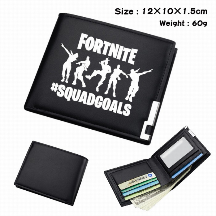 Fortnite Short Folding Leather Wallet Purse 12X10X1.5CM Style P