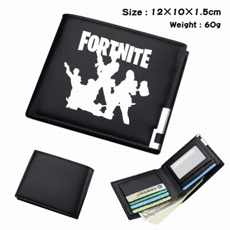 Fortnite Short Folding Leather Wallet Purse 12X10X1.5CM Style J