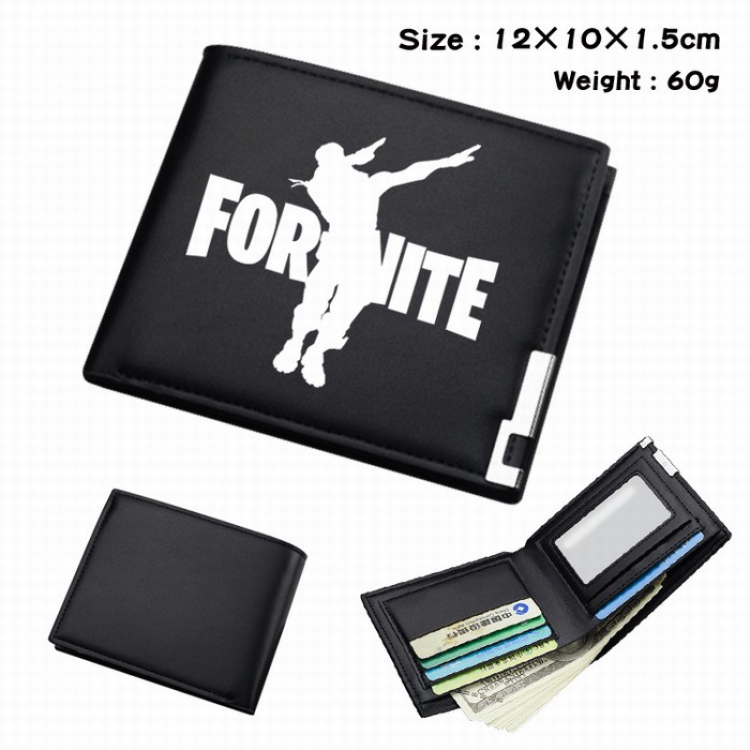 Fortnite Short Folding Leather Wallet Purse 12X10X1.5CM Style N
