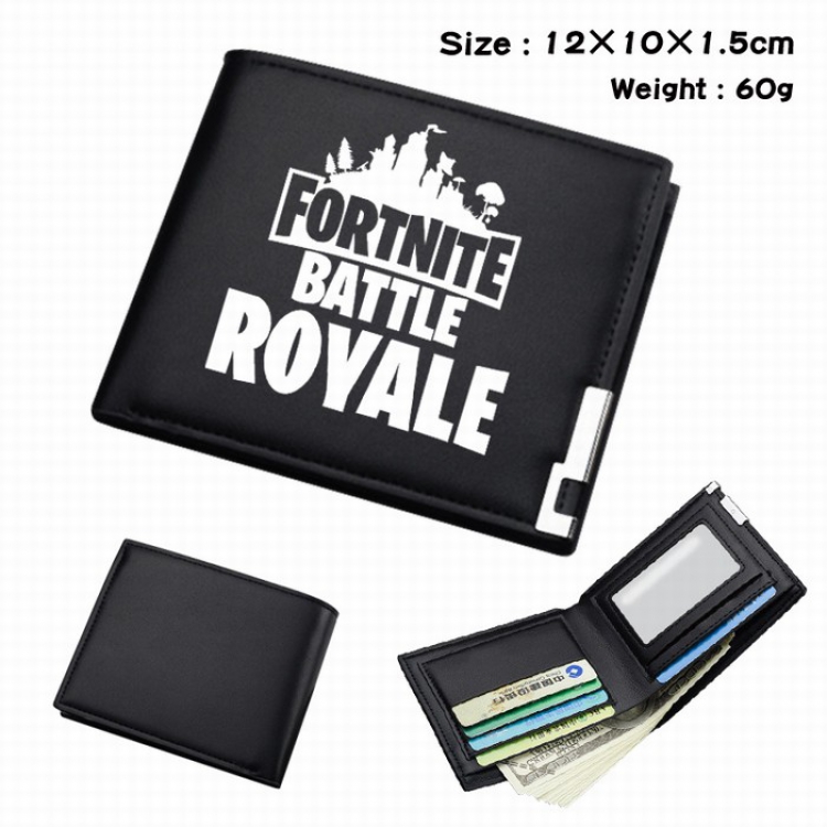 Fortnite Short Folding Leather Wallet Purse 12X10X1.5CM Style H