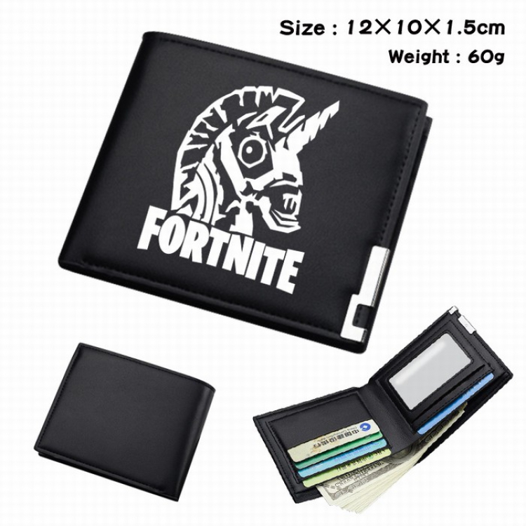 Fortnite Short Folding Leather Wallet Purse 12X10X1.5CM Style F