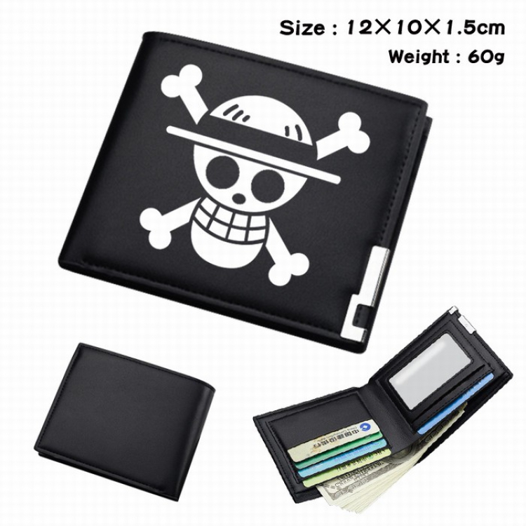 One Piece Short Folding Leather Wallet Purse 12X10X1.5CM Style A