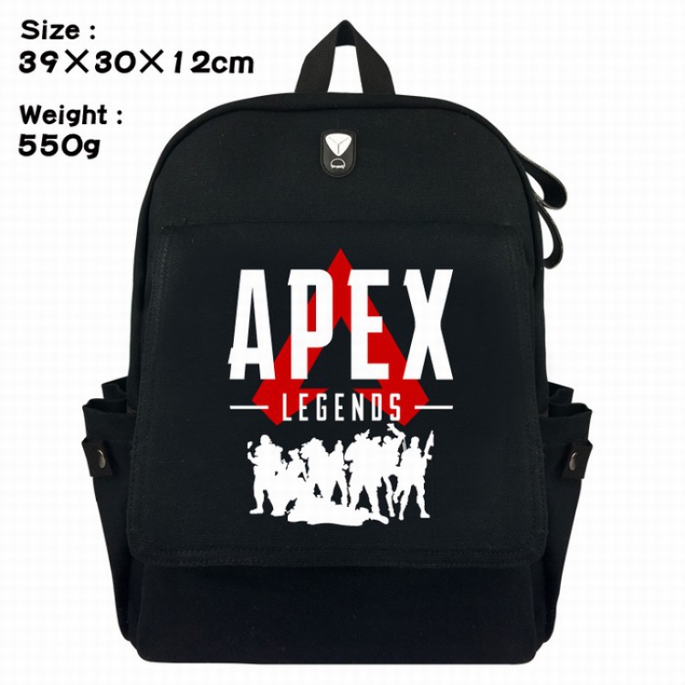 Apex Legends Canvas Flip cover backpack Bag 39X30X12CM Style A 