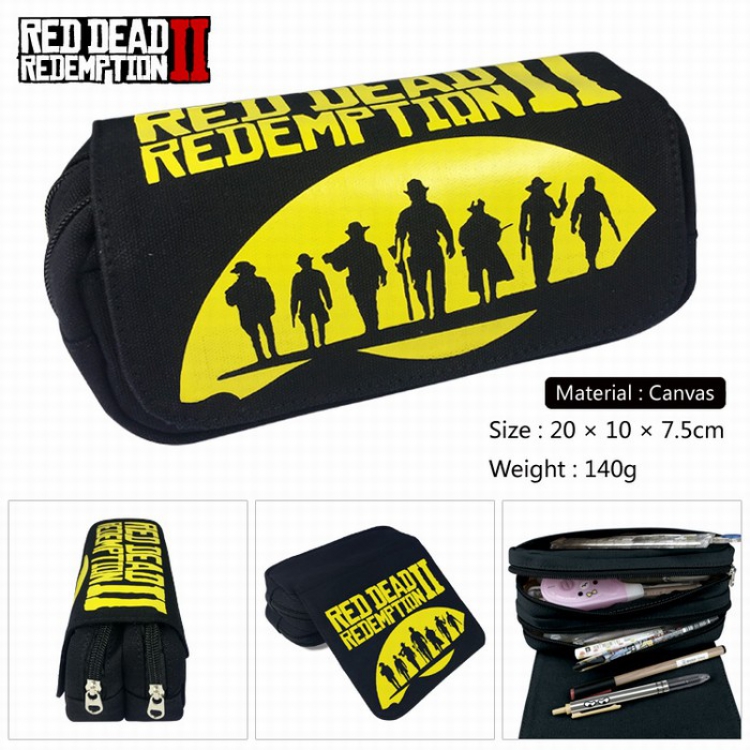 A Fistful Of Dollars Canvas Multifunction Double layer Zipper Flip cover Pencil Bag Style B