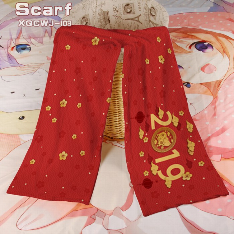 NEW YEAR Full color velvet scarf XQCWJ-103