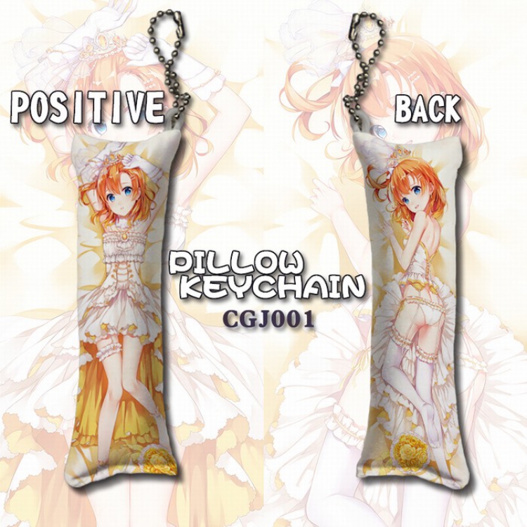 Love live Long pillow key Chain pendant 4X12CM CGJ001