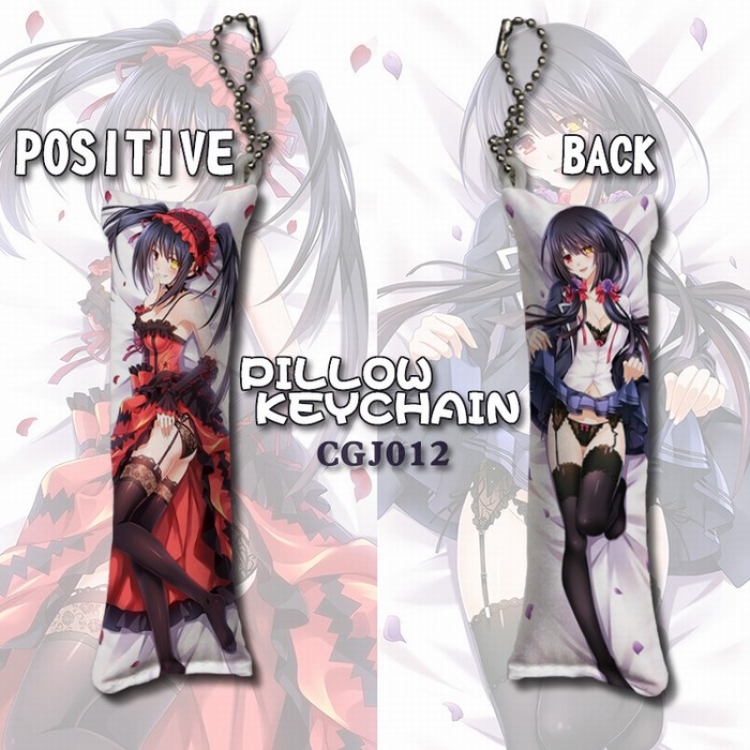 Date-A-Live Long pillow key Chain pendant 4X12CM CGJ012