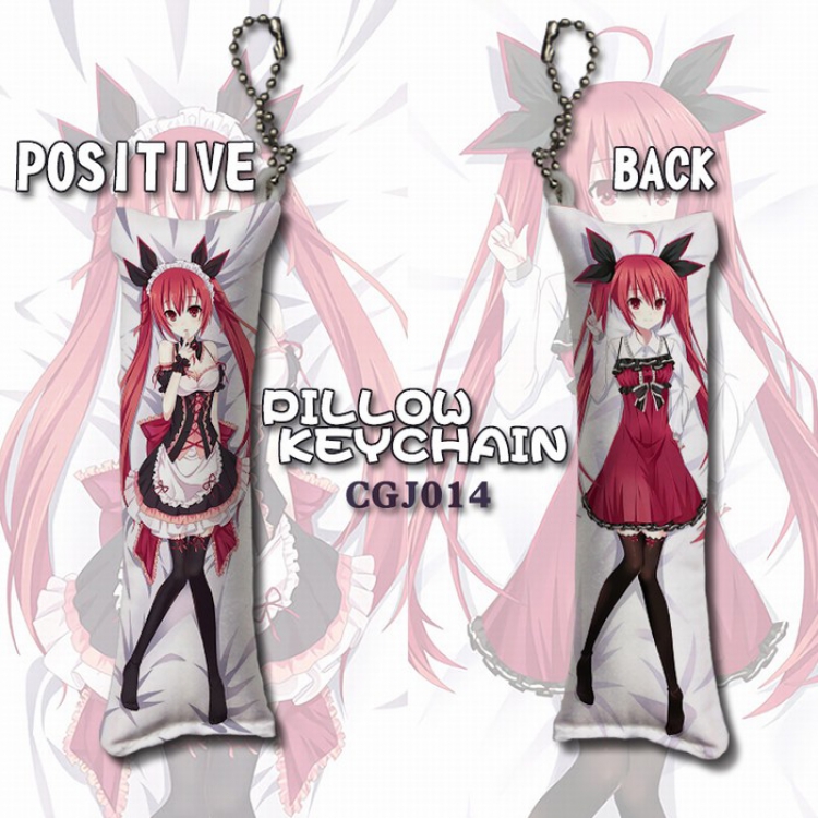 Date-A-Live Long pillow key Chain pendant 4X12CM CGJ014