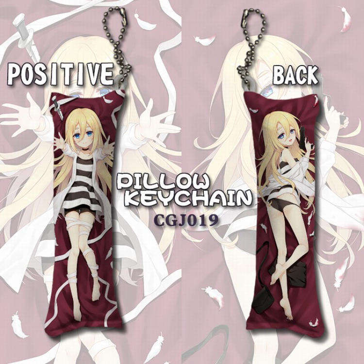 Angels of Death Long pillow key Chain pendant 4X12CM CGJ019