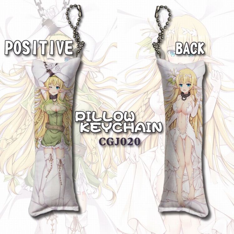 Isekai Maou to Shoukan Shoujo no Dorei Majutsu Long pillow key Chain pendant 4X12CM CGJ020