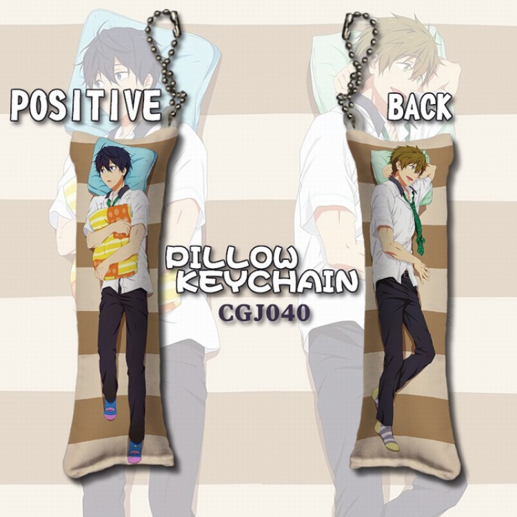 Free! Long pillow key Chain pendant 4X12CM CGJ040