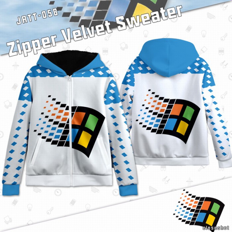 Personality creativity Full color zipper sweater Hoodie S M L XL XXL XXXL preorder 2 days JRTT058