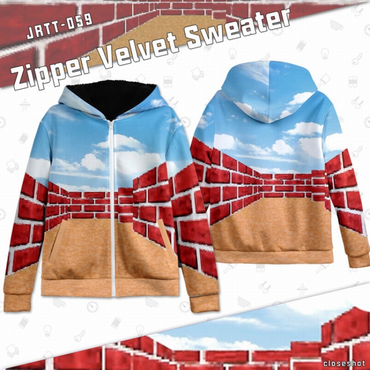 Personality creativity Full color zipper sweater Hoodie S M L XL XXL XXXL preorder 2 days JRTT059