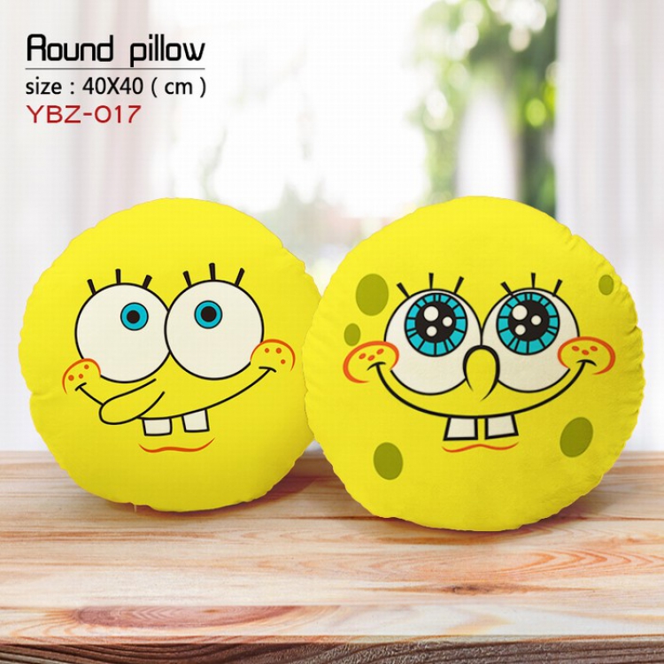 SpongeBob Full Color Fine plush round pillow 40X40CM YBZ017