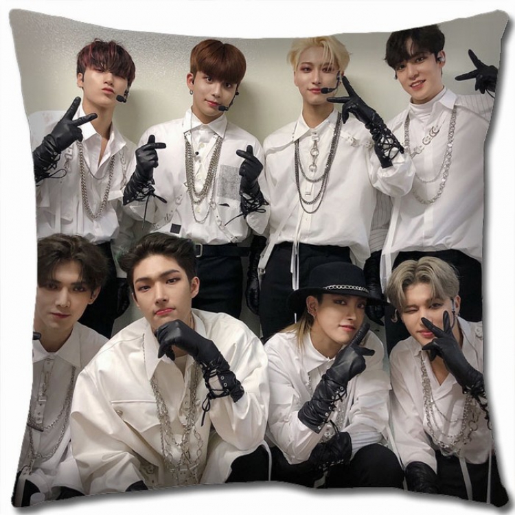 ATEEZ Korean star combination Double-sided full color Pillow Cushion 45X45CM AT-18 NO FILLING