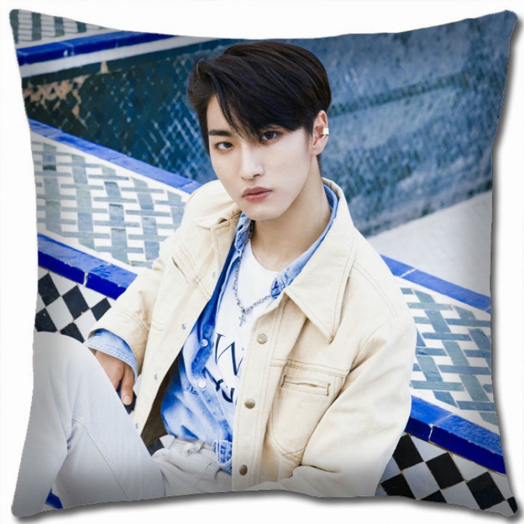 ATEEZ Korean star combination Double-sided full color Pillow Cushion 45X45CM AT-8 NO FILLING
