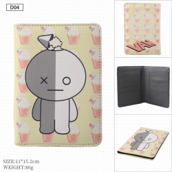 BTS BT21 PU leather multi-func...