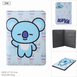 BTS BT21 PU leather multi-func...