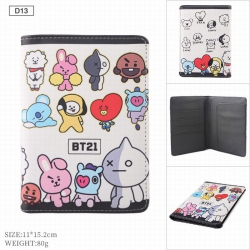 BTS BT21 PU leather multi-func...