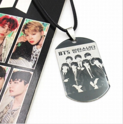 BTS photo Square card Necklace...