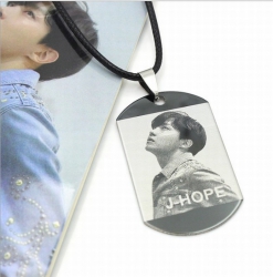 BTS photo Square card Necklace...