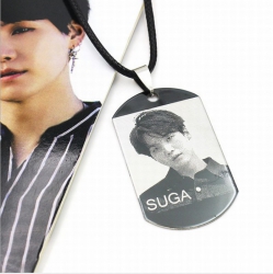 BTS photo Square card Necklace...