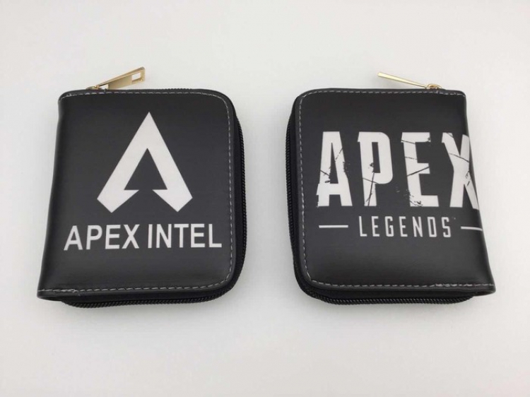 Apex Legends Full color Zipper PU short two fold wallet Purse Style A