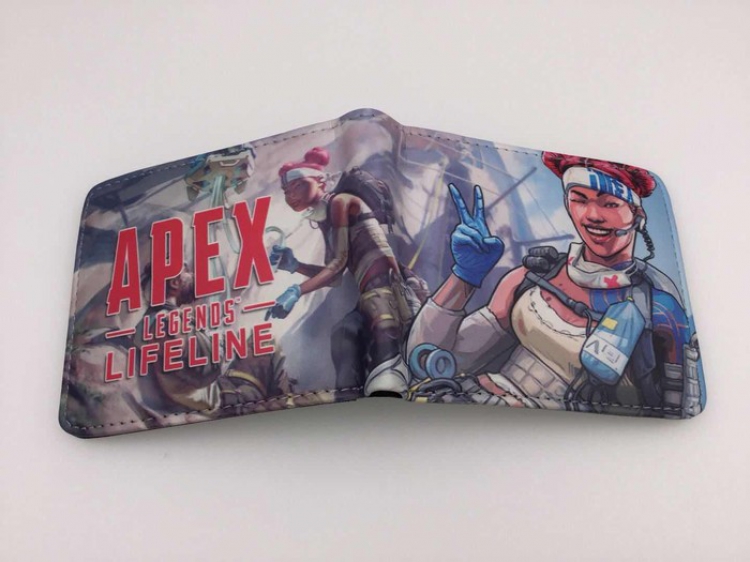 Apex Legends Full color PU short two fold wallet Purse Style Q