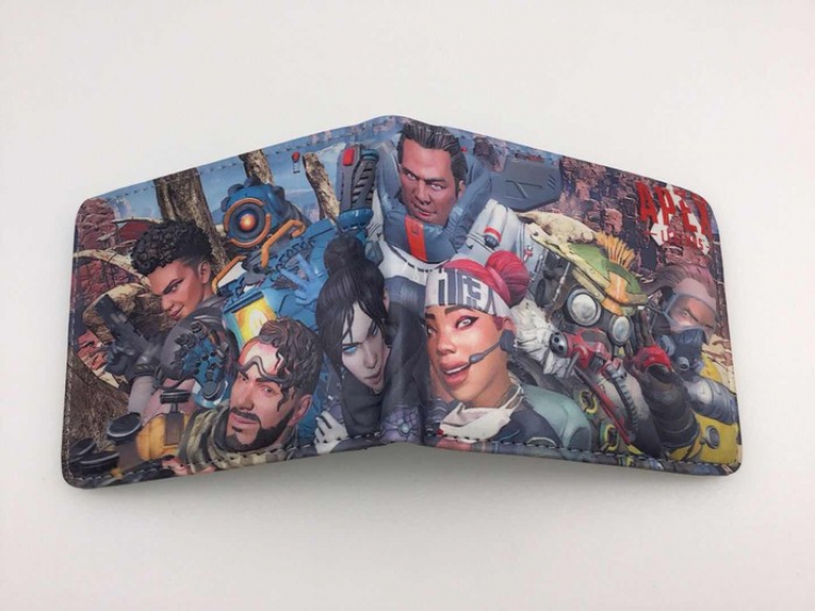 Apex Legends Full color PU short two fold wallet Purse Style K