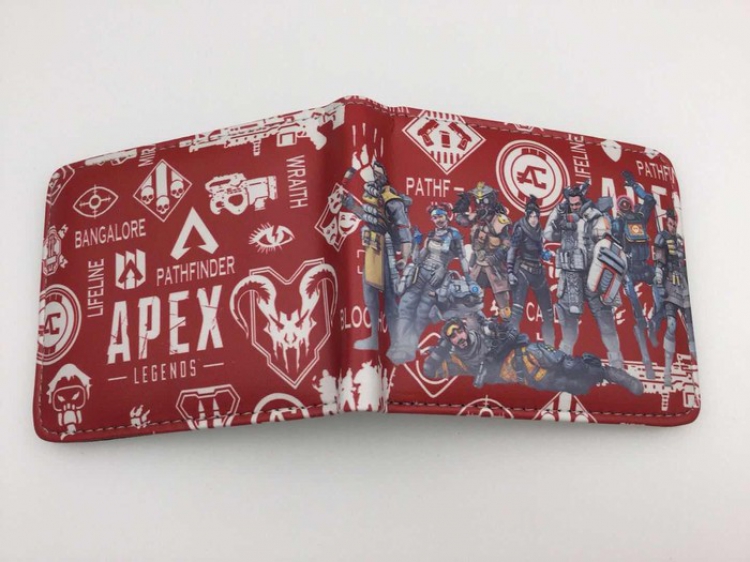 Apex Legends Full color PU short two fold wallet Purse Style F