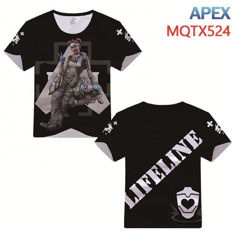 Apex Legends Full color printed short sleeve t-shirt 10 sizes from XXS to XXXXXL MQTX524
