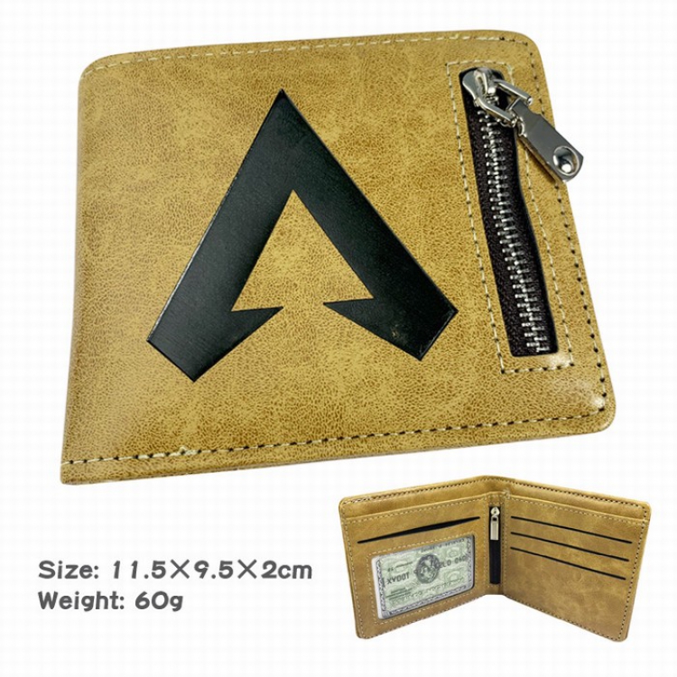 Apex Legends Folded zipper short leather wallet Purse 11.5X9.5X2CM Style B