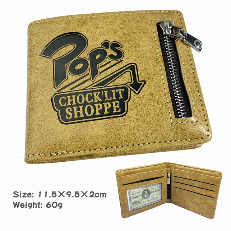 Riverdale Folded zipper short leather wallet Purse 11.5X9.5X2CM Style A