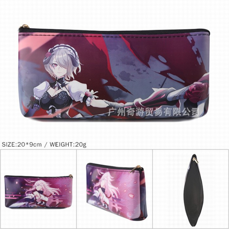 Fate stay night Zipper PU pencil case Pencil Bag 20X9CM 20G